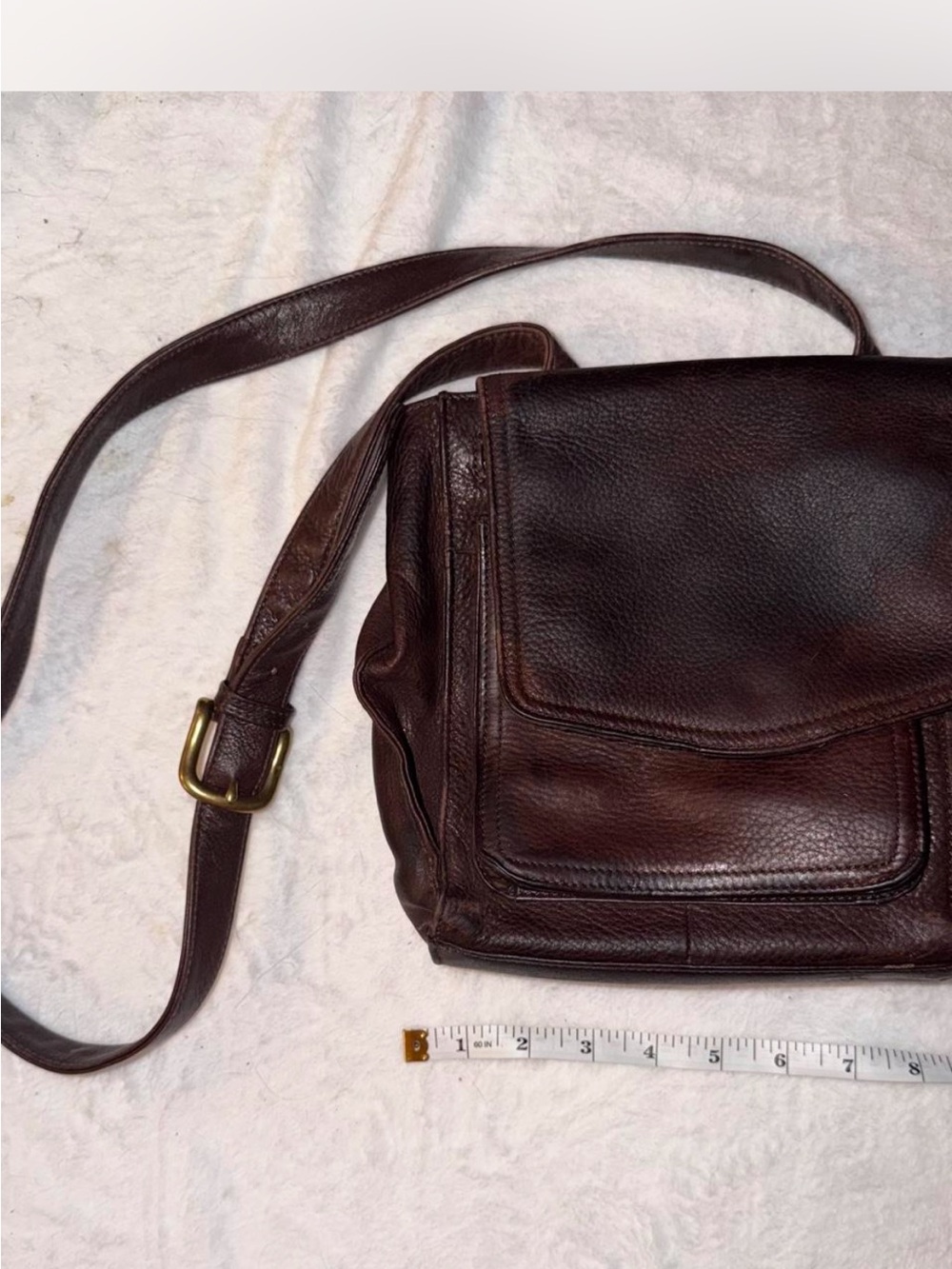 Fossil vintage brown leather crossbody